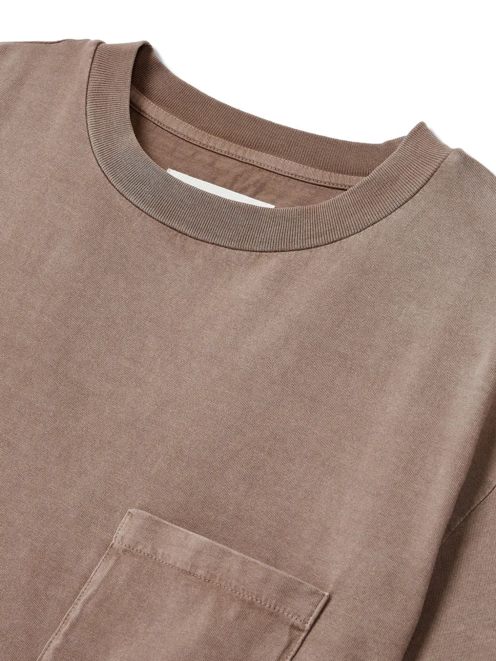 Man On The Boon. T-shirt met verwassen effect Bruin
