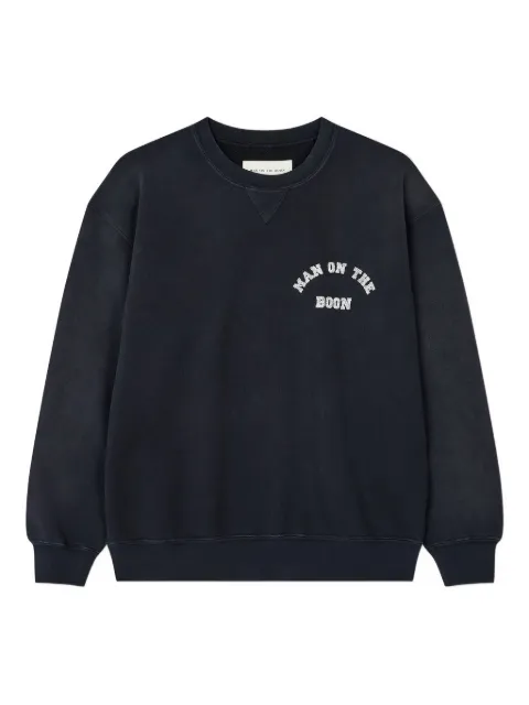 Man On The Boon. logo-print crew-neck sweatshirt