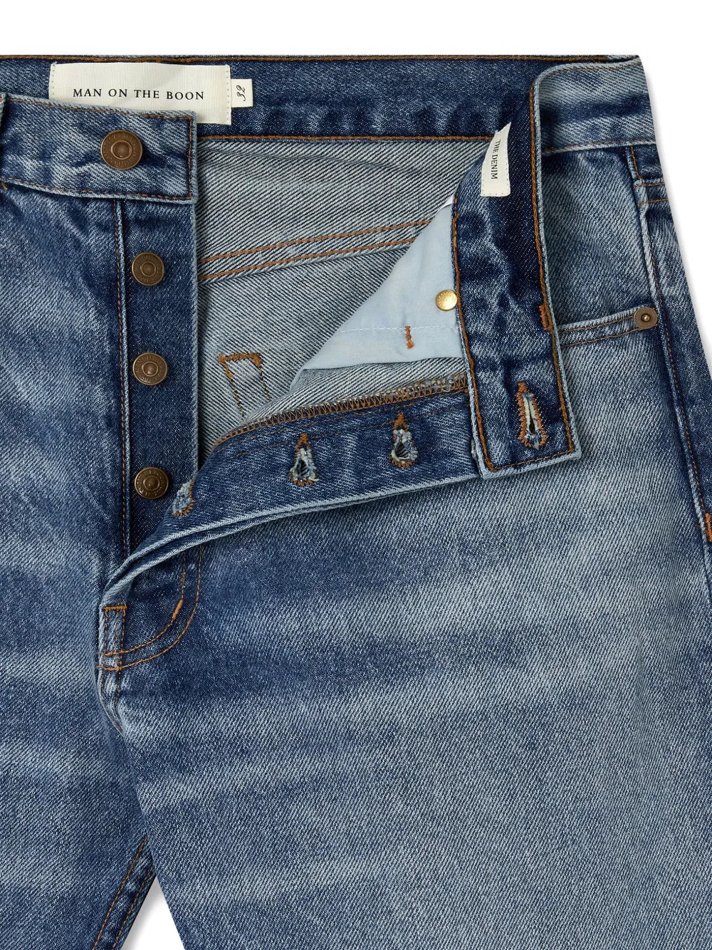 Man On The Boon. Straight jeans Blauw
