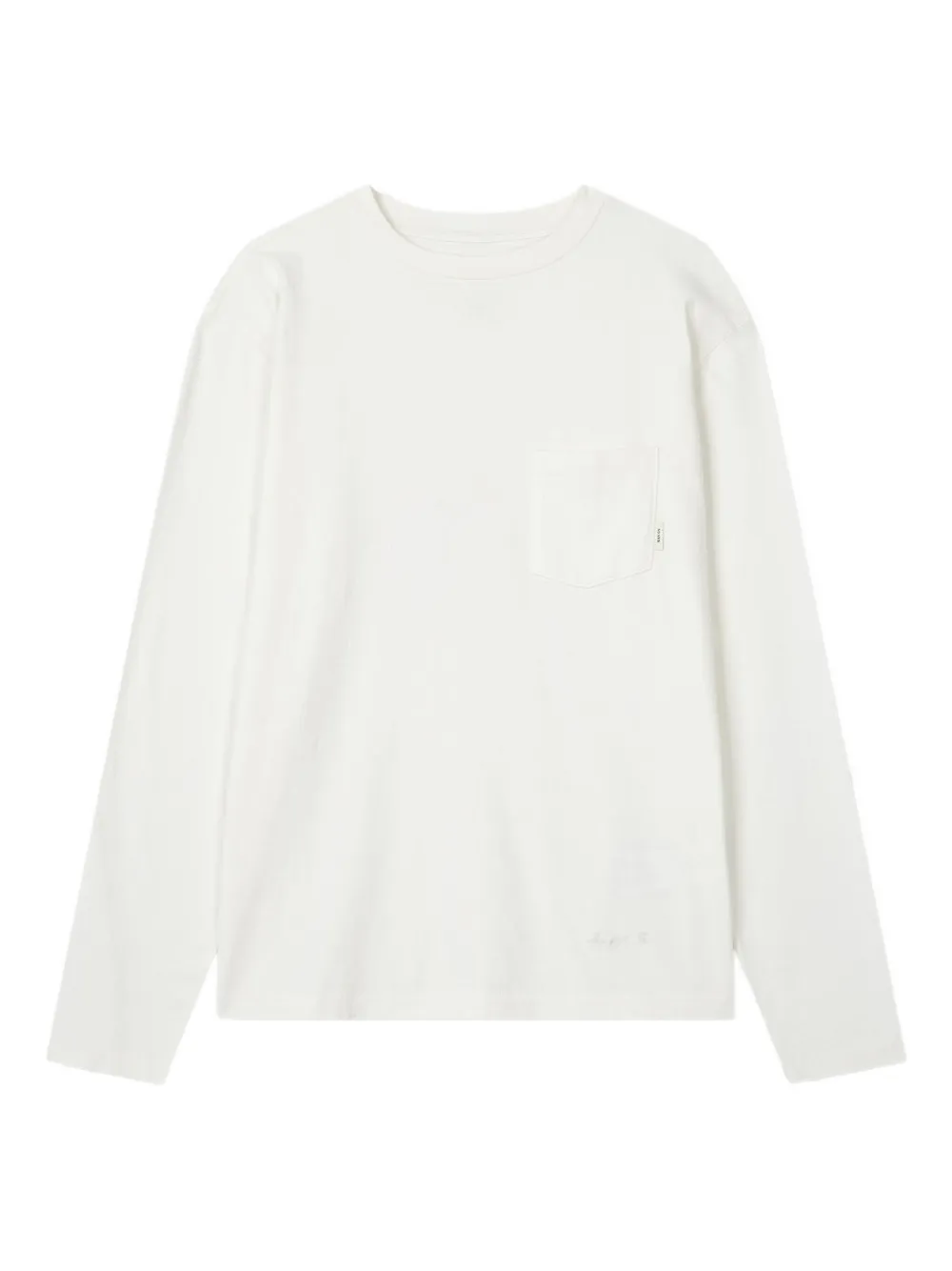Man On The Boon. long-sleeve pocket T-shirt | White | Image 1