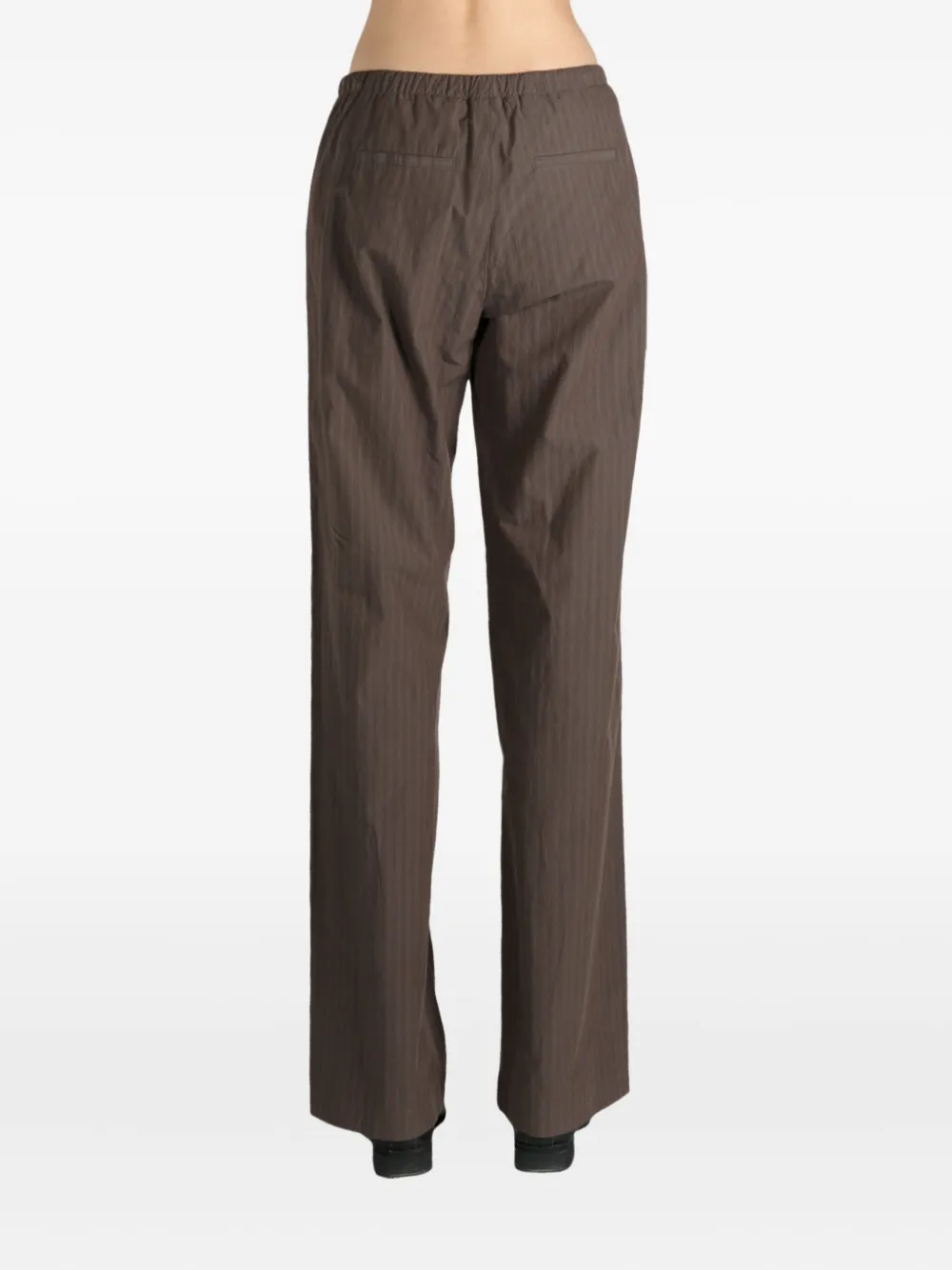 Amomento Broek met trekkoordtaille Bruin