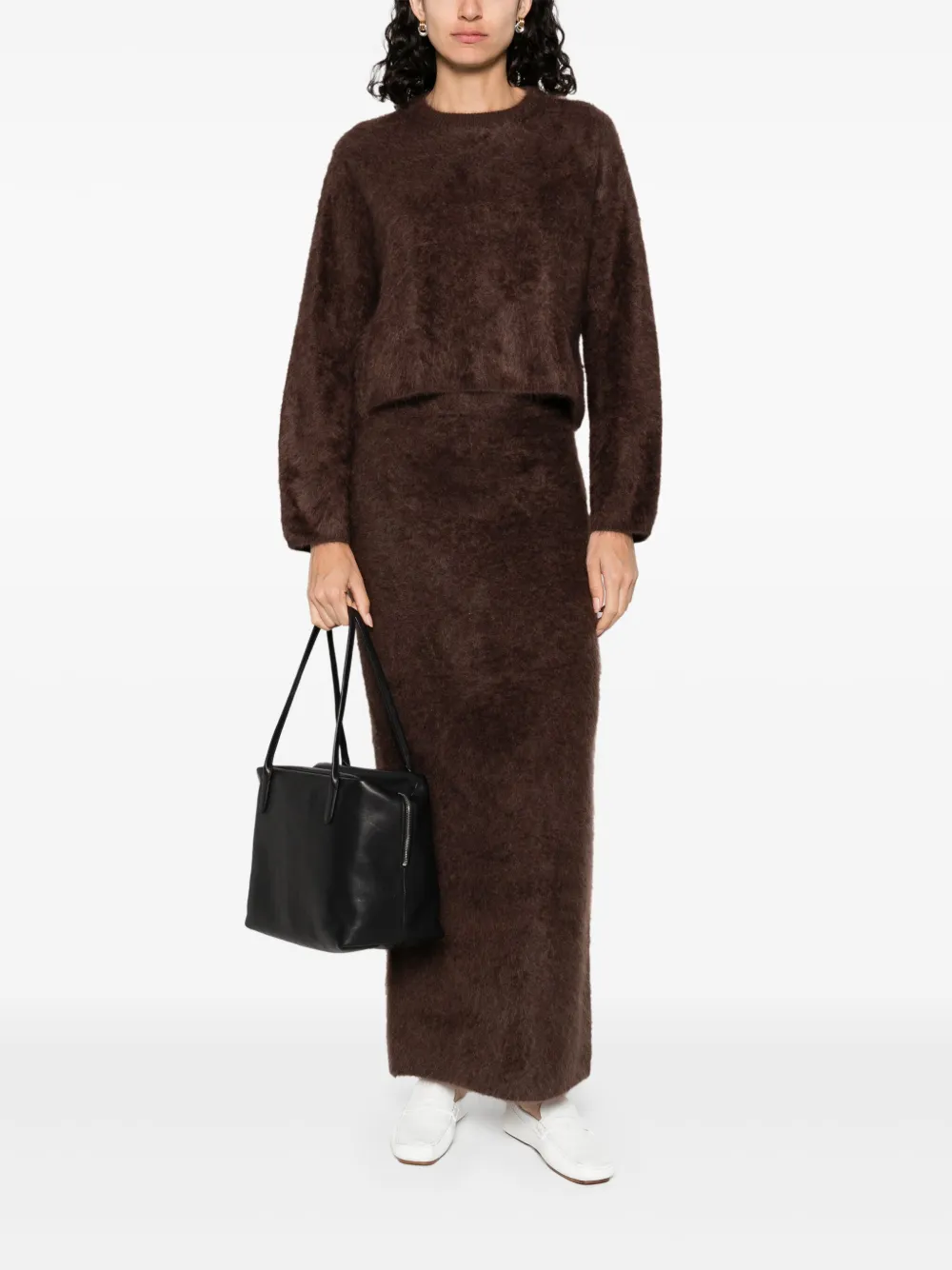 Soft Goat Kasjmier rok - Bruin