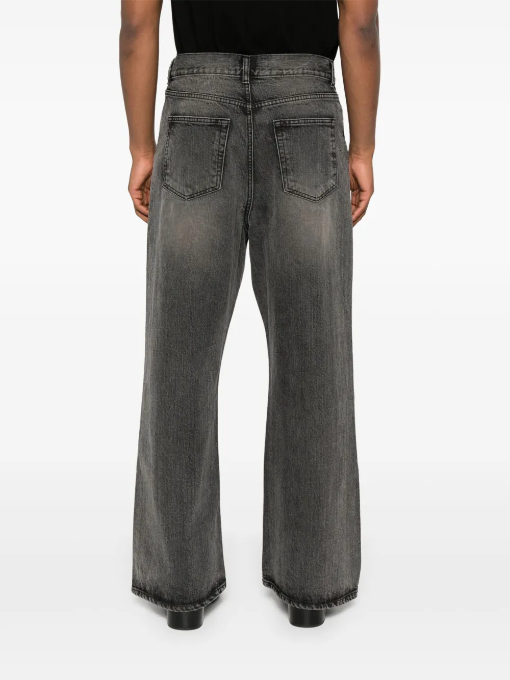 TONYWACK Jeans met wijde pijpen Zwart