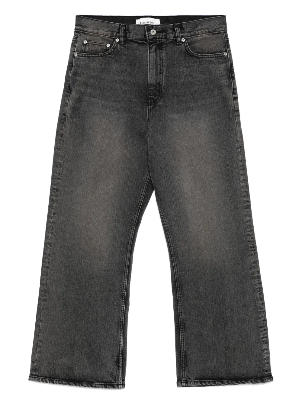 TONYWACK Jeans met wijde pijpen Zwart