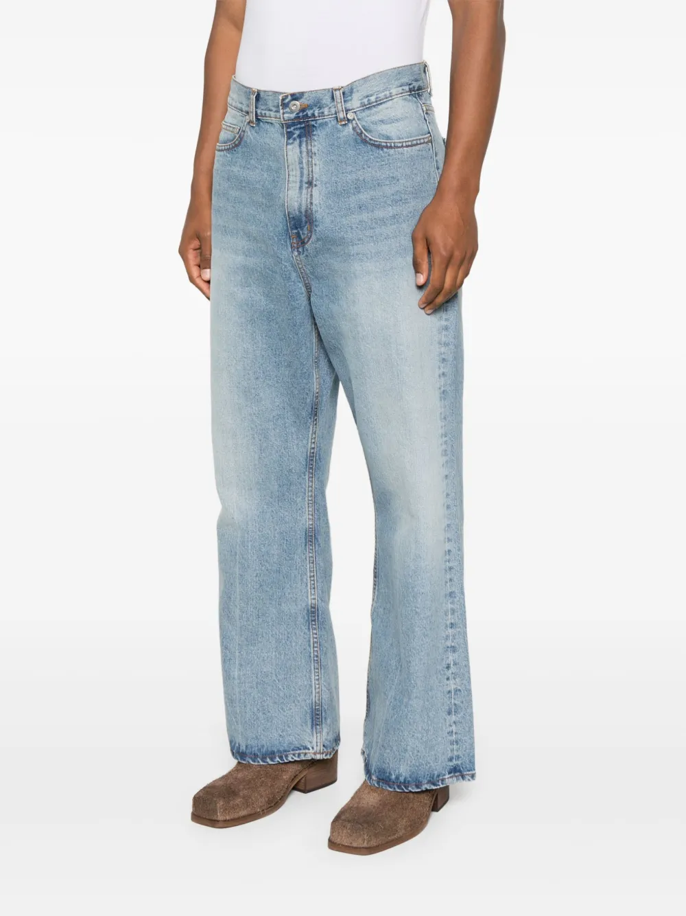 TONYWACK Ruimvallende flared jeans Blauw