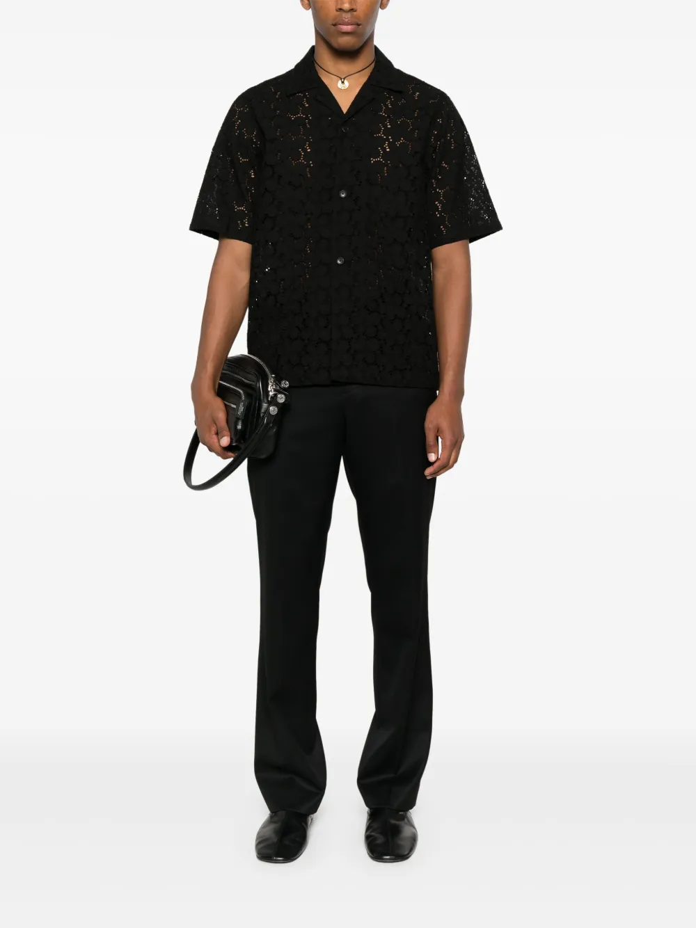 TONYWACK Wollen pantalon Zwart