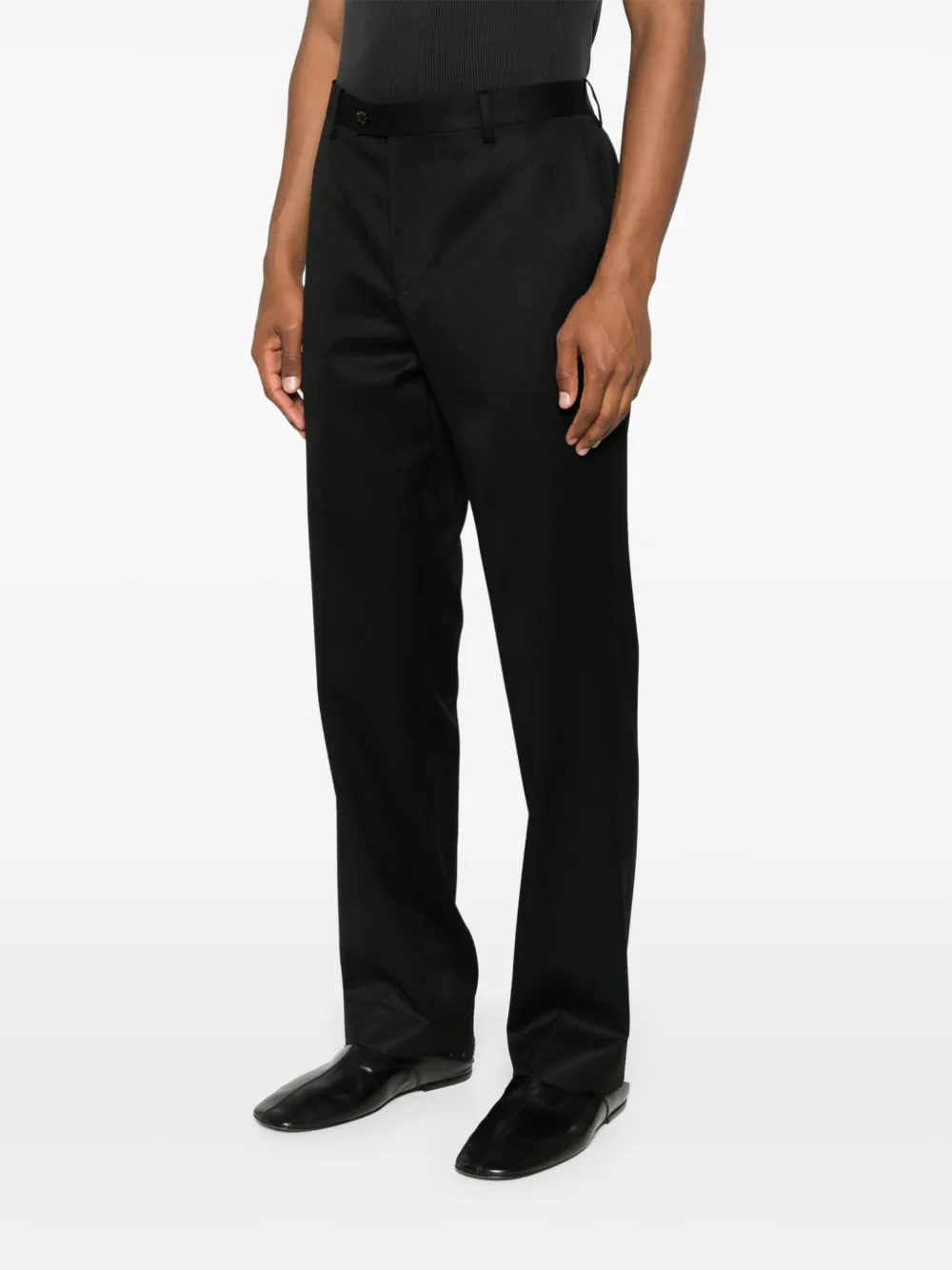 TONYWACK Wollen pantalon Zwart