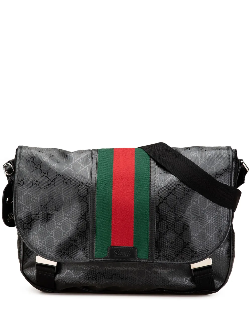 Pre-owned Gucci 2000-2015 Gg Imprime Web Crossbody Bag