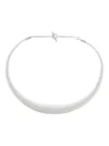 Jil Sander thread-embroidered necklace - Silver