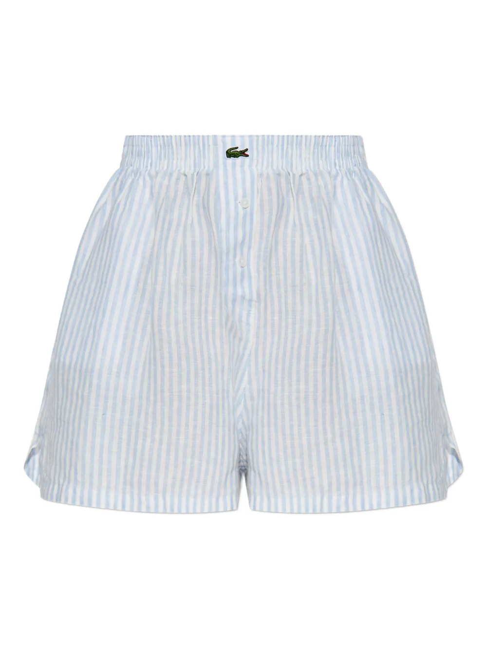 Lacoste Linnen shorts Blauw