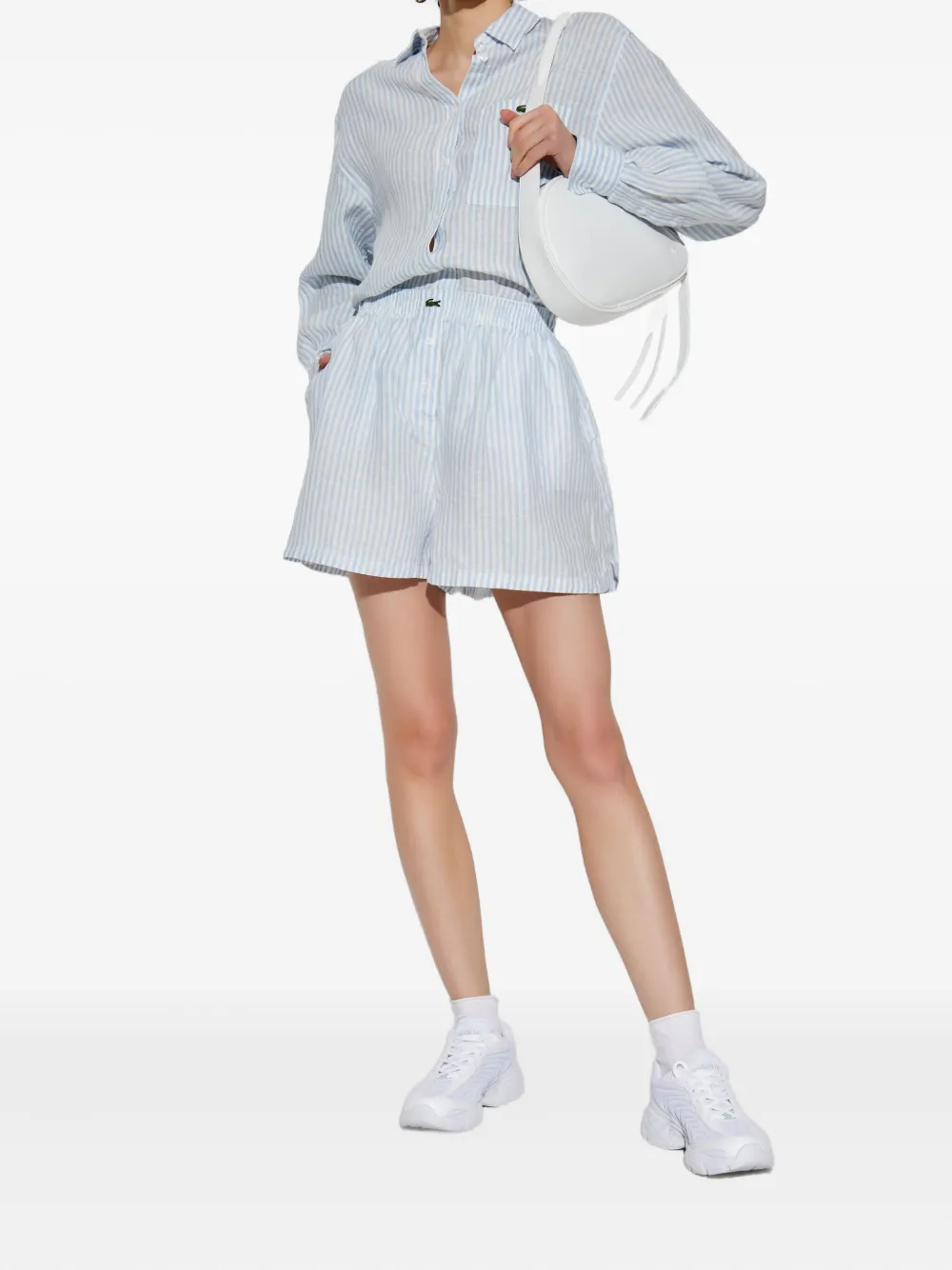 Shop Lacoste Linen Shorts