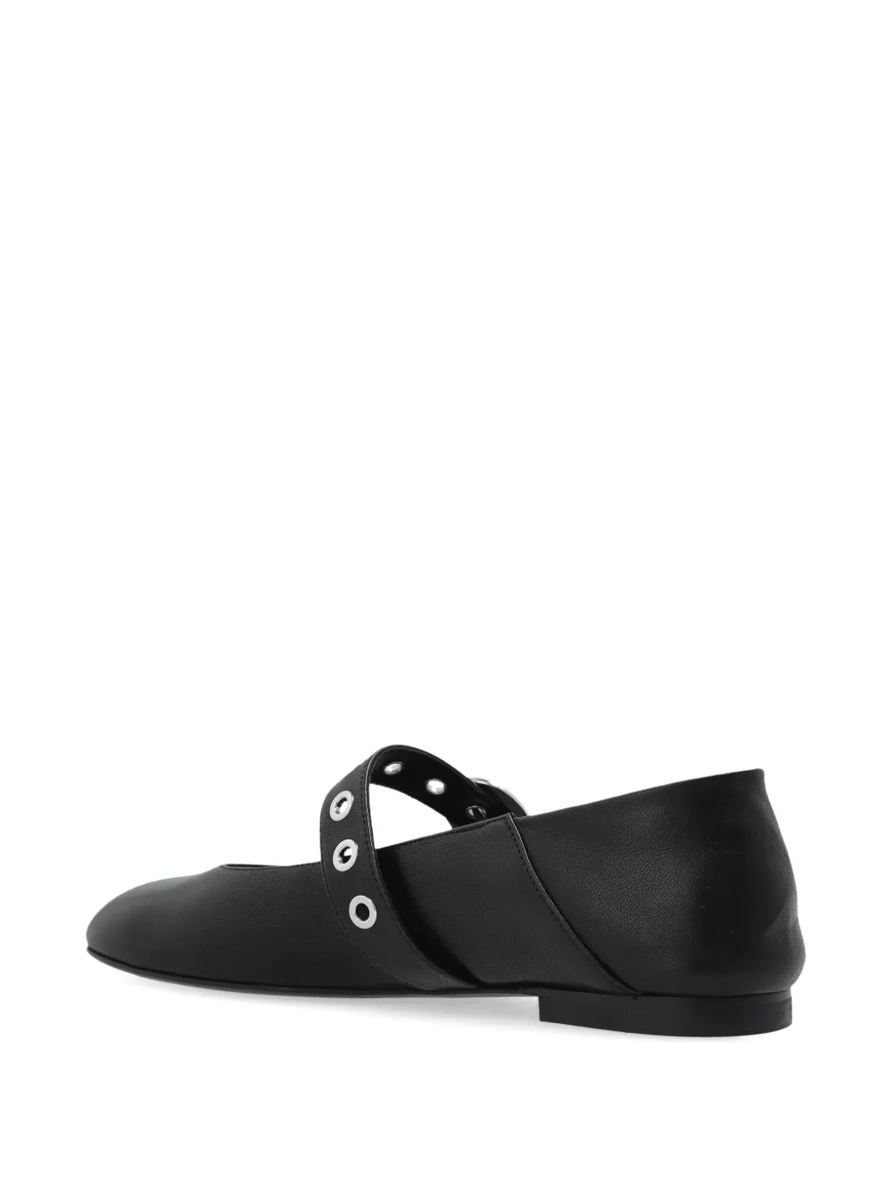 Stuart Weitzman leather ballet flats Black