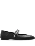 Stuart Weitzman leather ballet flats - Black