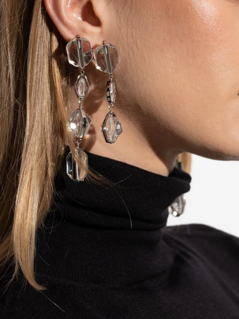 Jil Sander drop earrings - Zilver