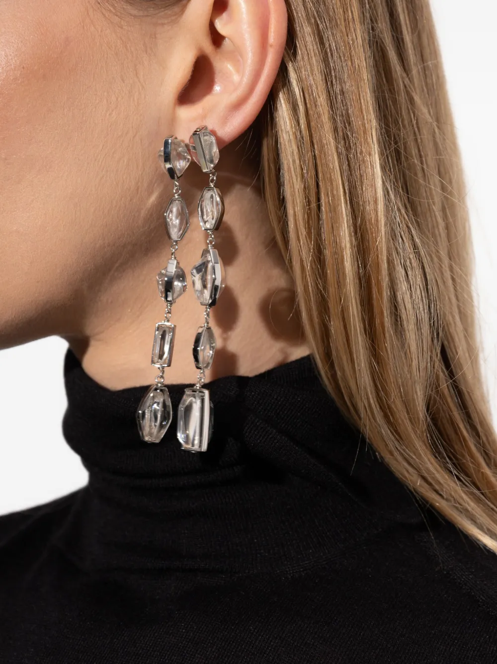  Jil Sander Drop Earrings - Silver 