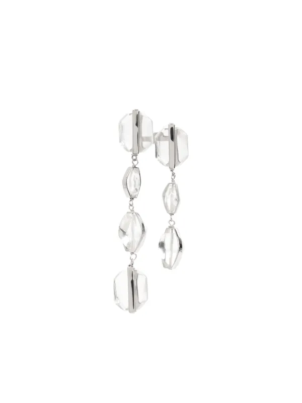 JIL SANDER ドロップピアス 両耳用 Jil Sander ドロップピアス | シルバートーン | FARFETCH JP