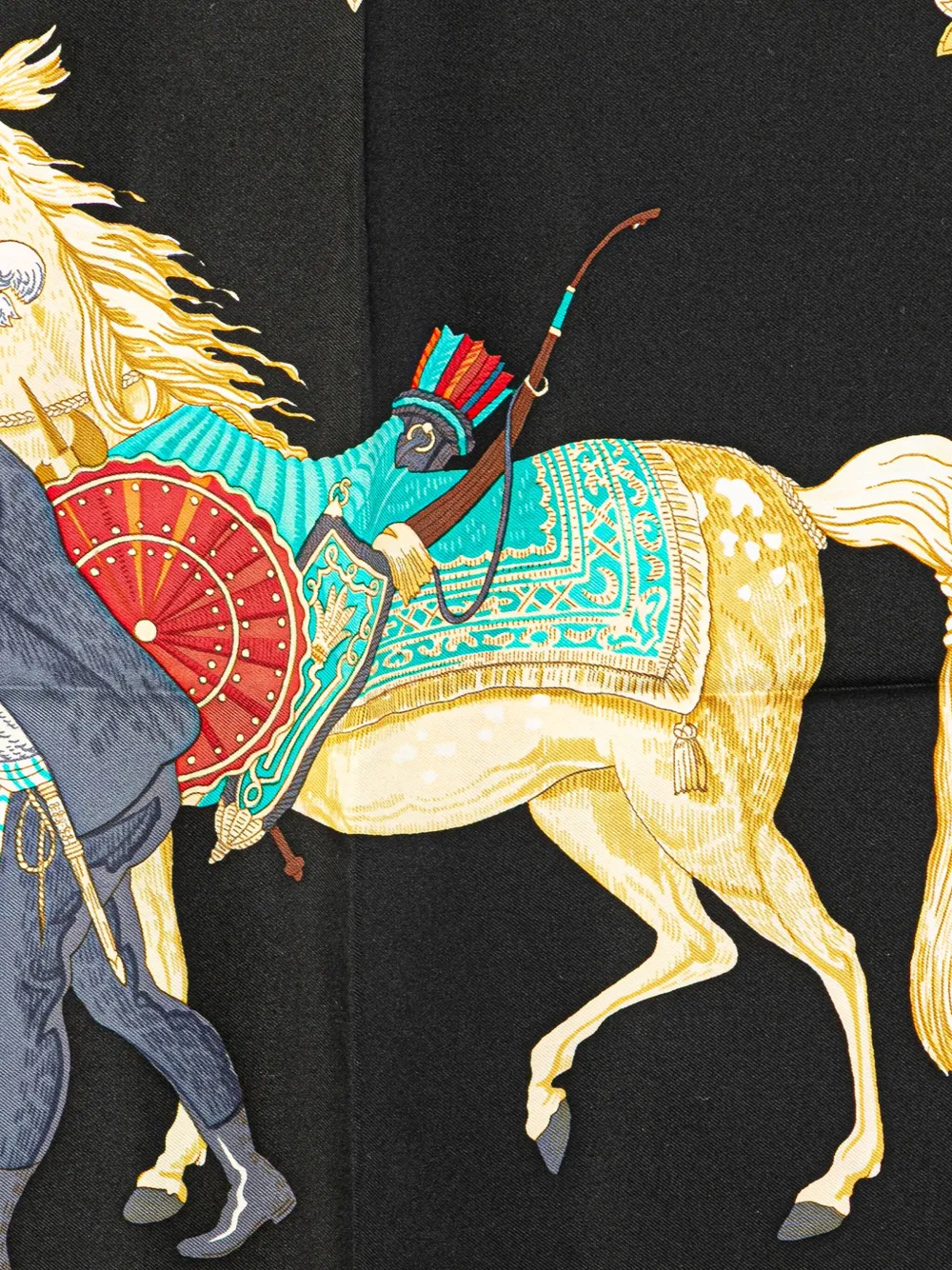 Pre-owned Hermes 20th Century Cheval Turc Silk Scarf 90 Scarves
