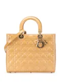 Christian Dior Pre-Owned 2011 Large Patent Cannage Lady Dior satchel - Brown