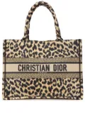 Christian Dior Pre-Owned 2021 Mizza Medium Embroidered Canvas Leopard Book tote bag - Brown