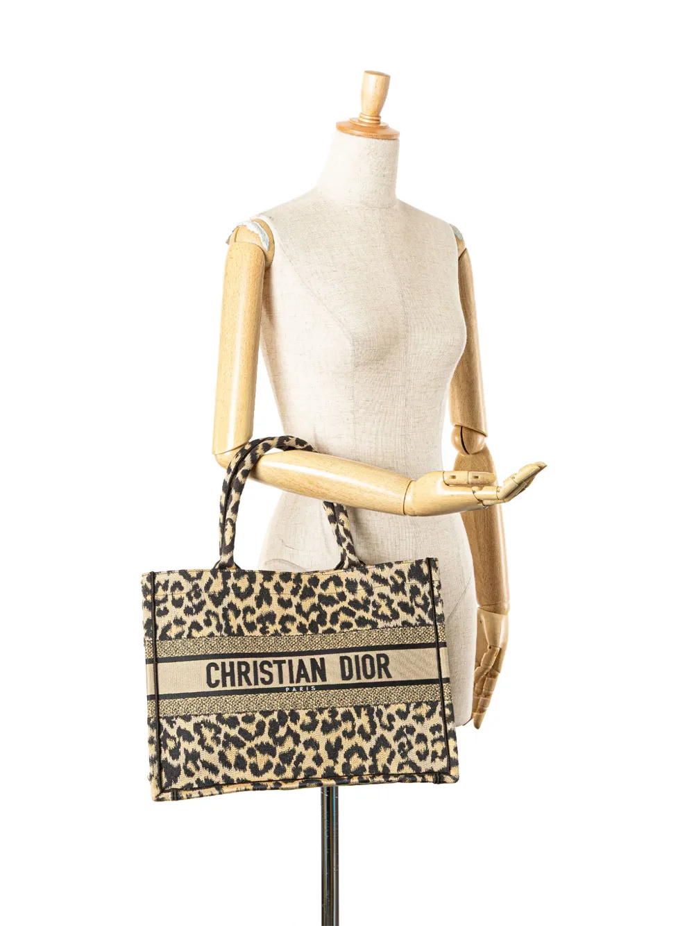 Christian Dior Pre-Owned 2021 Mizza Medium Embroidered Canvas Leopard Book tote bag | Pre-Owned | Image 2