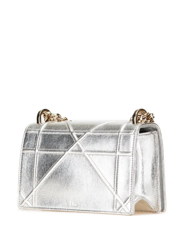 DIOR ショルダーバッグ シルバー Christian Dior Pre-Owned 2016 スモール メタリック グレイン