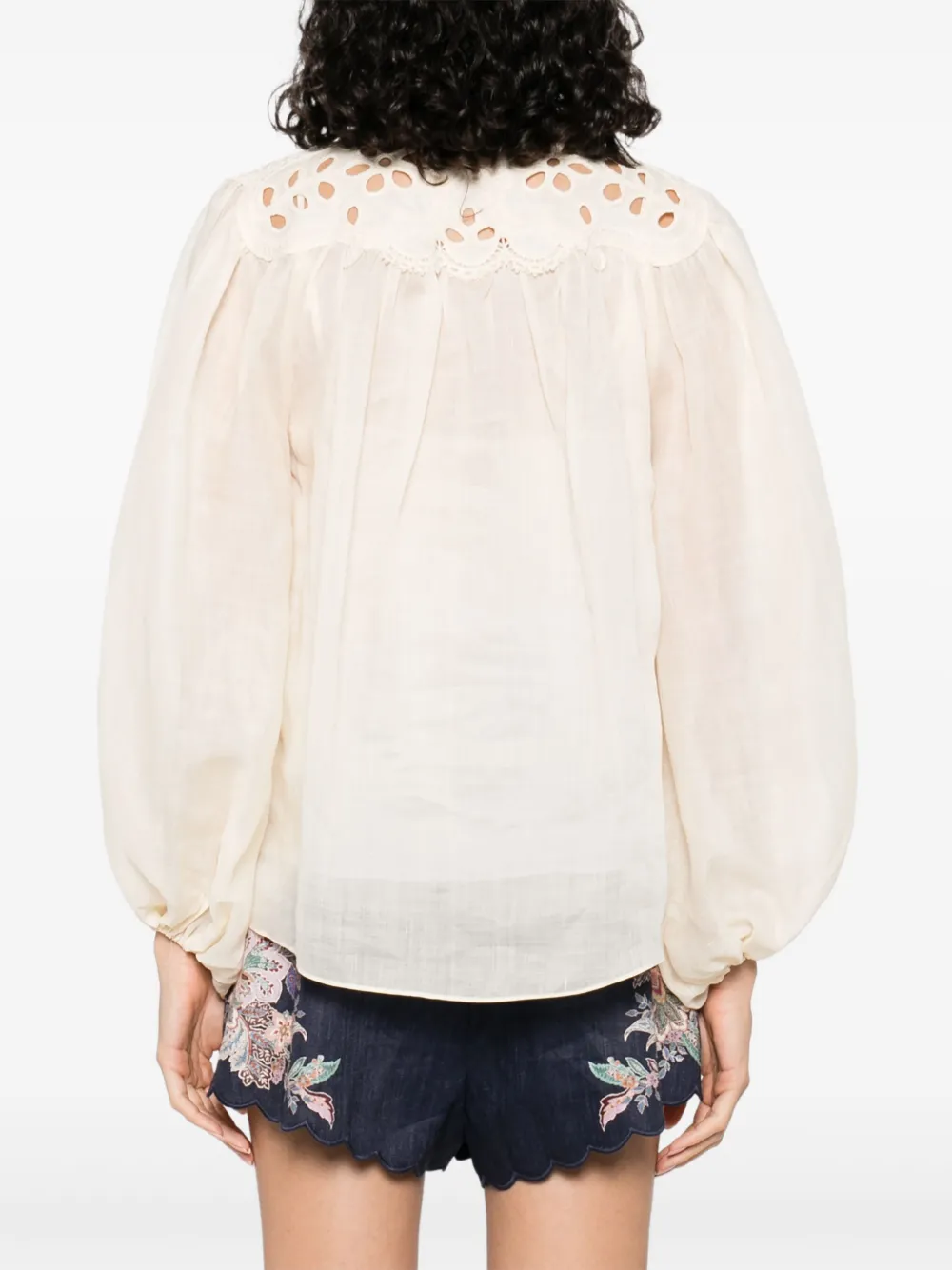 ZIMMERMANN Blouse met borduurwerk Beige