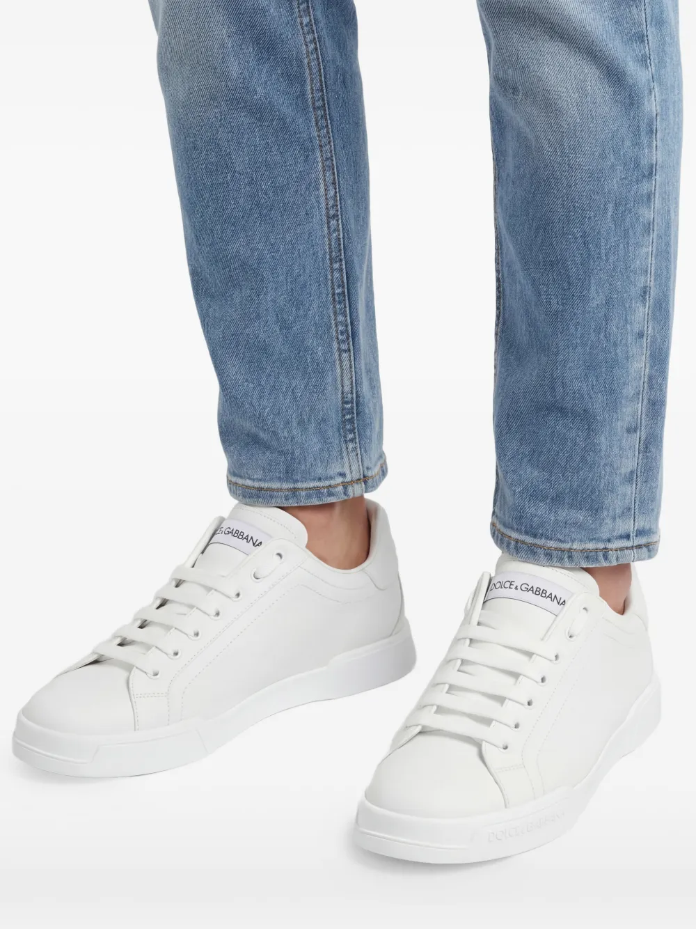 Dolce & Gabbana Leren sneakers Wit