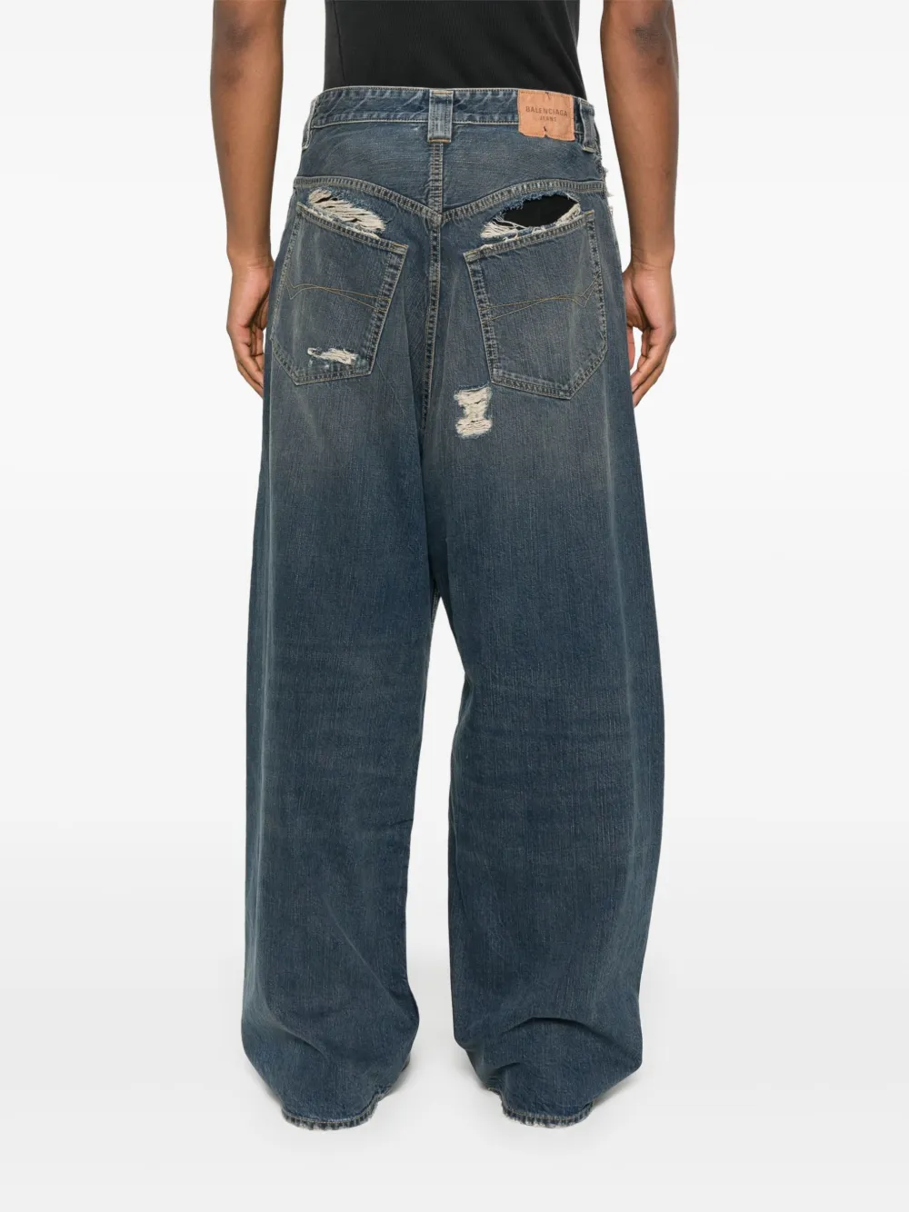 Balenciaga Jeans met wijde pijpen Blauw