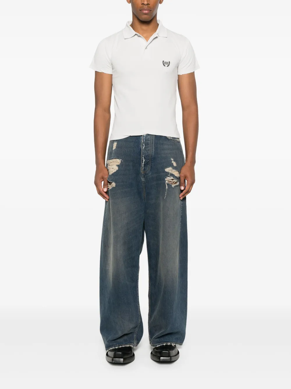 Balenciaga Jeans met wijde pijpen - Blauw