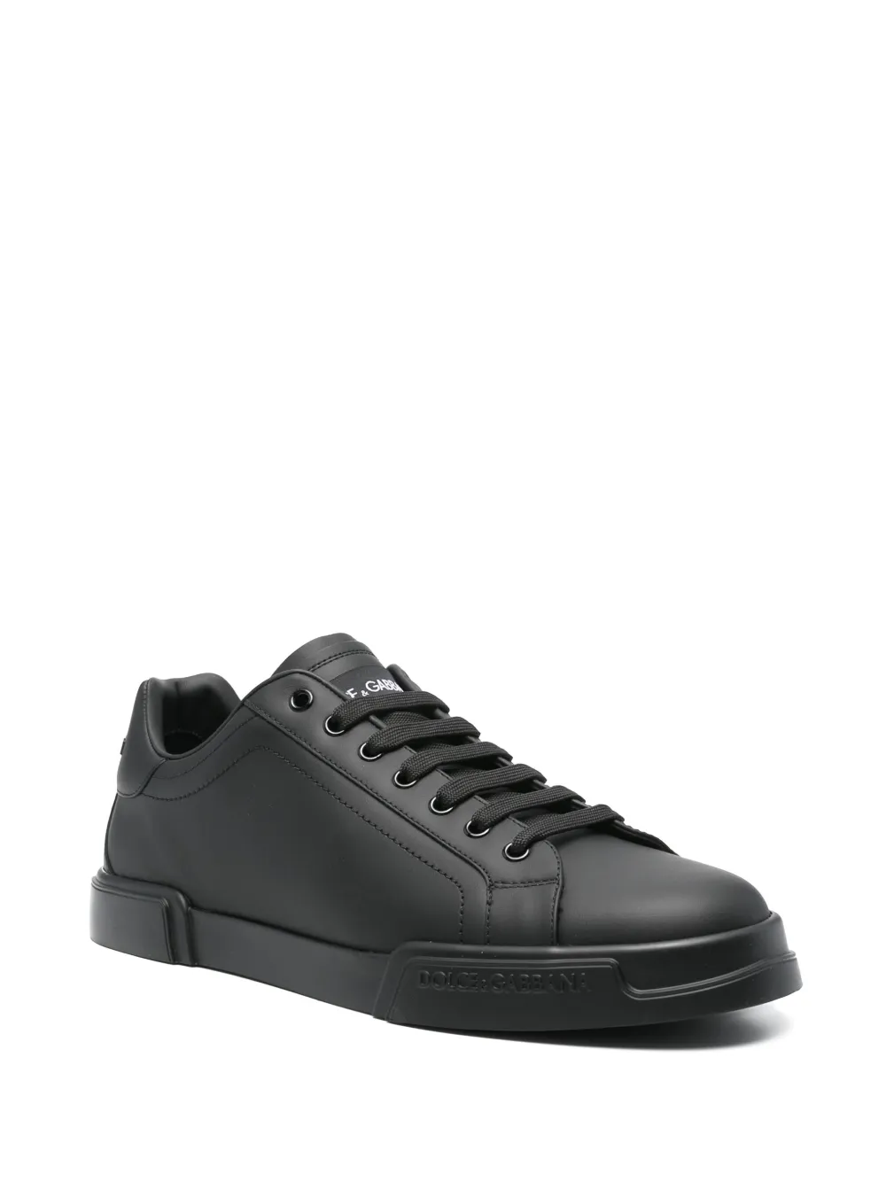 Dolce & Gabbana leather sneakers Black