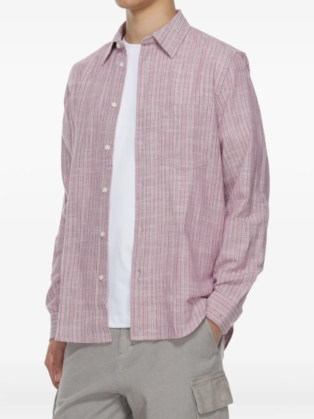 Samsoe & Samsoe Striped Shirt In Purple