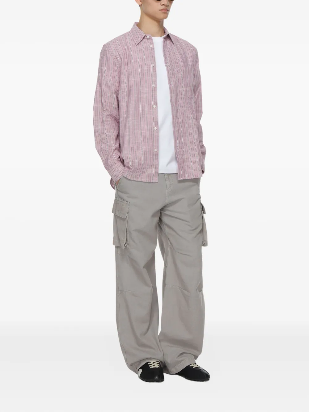 Samsoe & Samsoe Striped Shirt In Purple