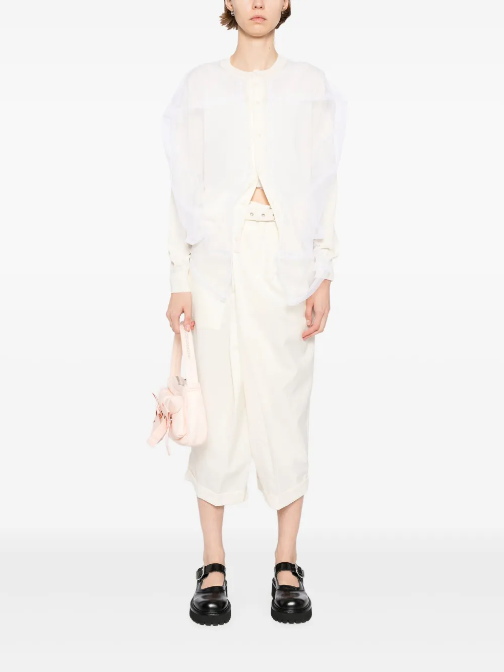 Comme Des Garçons Broek met wijde pijpen - Beige