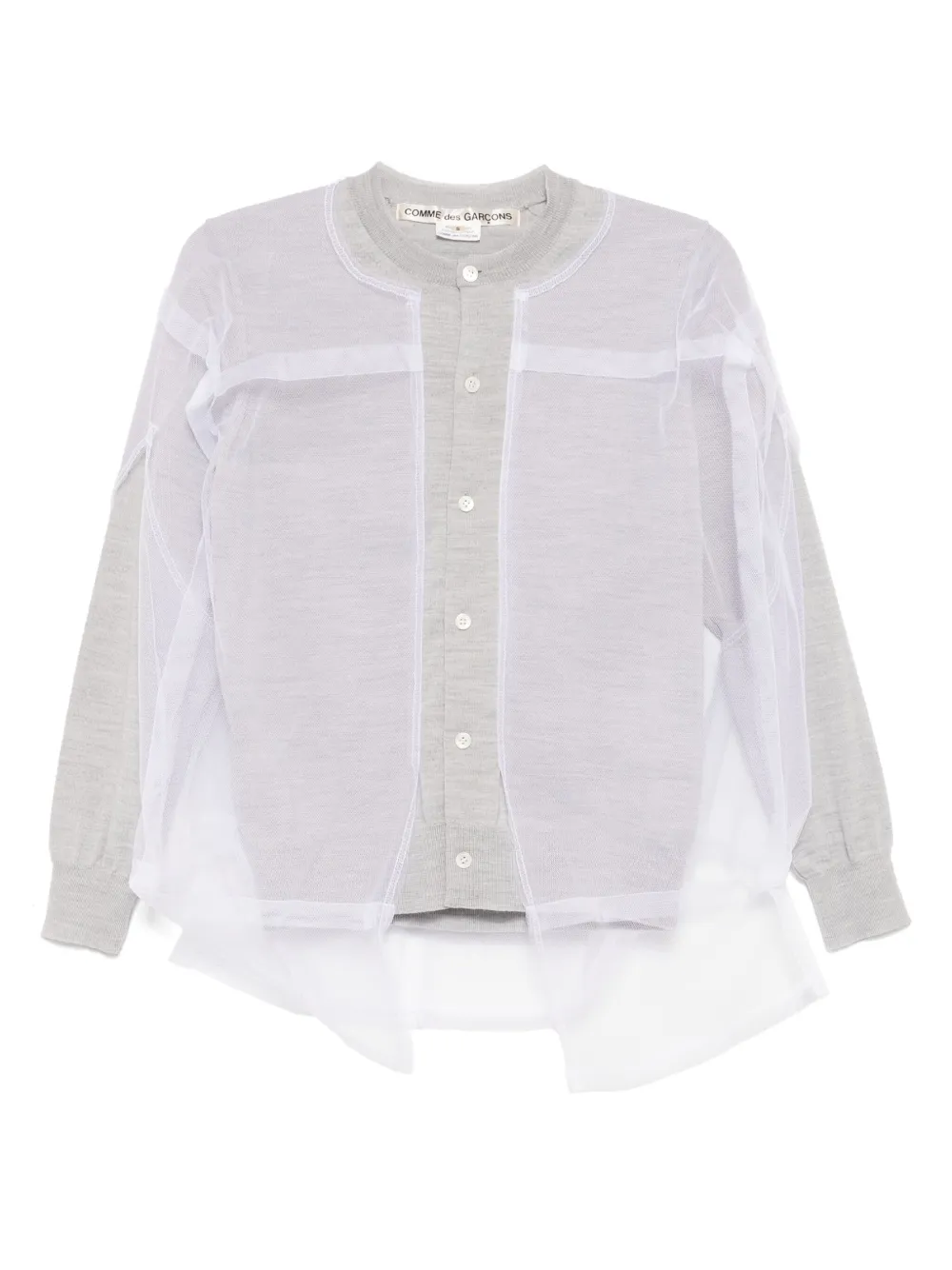 COMME DES GARÇONS LAYERED WOOL CARDIGAN 