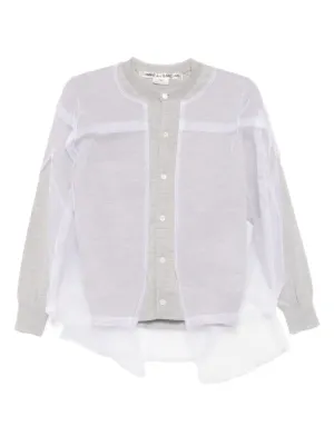 COMME des GARÇONS クロップドカーディガン Comme Des Garçons クロップドカーディガン | ブルー | FARFETCH JP