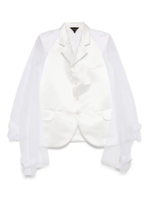 Comme Des Garçons tulle-inserts blazer