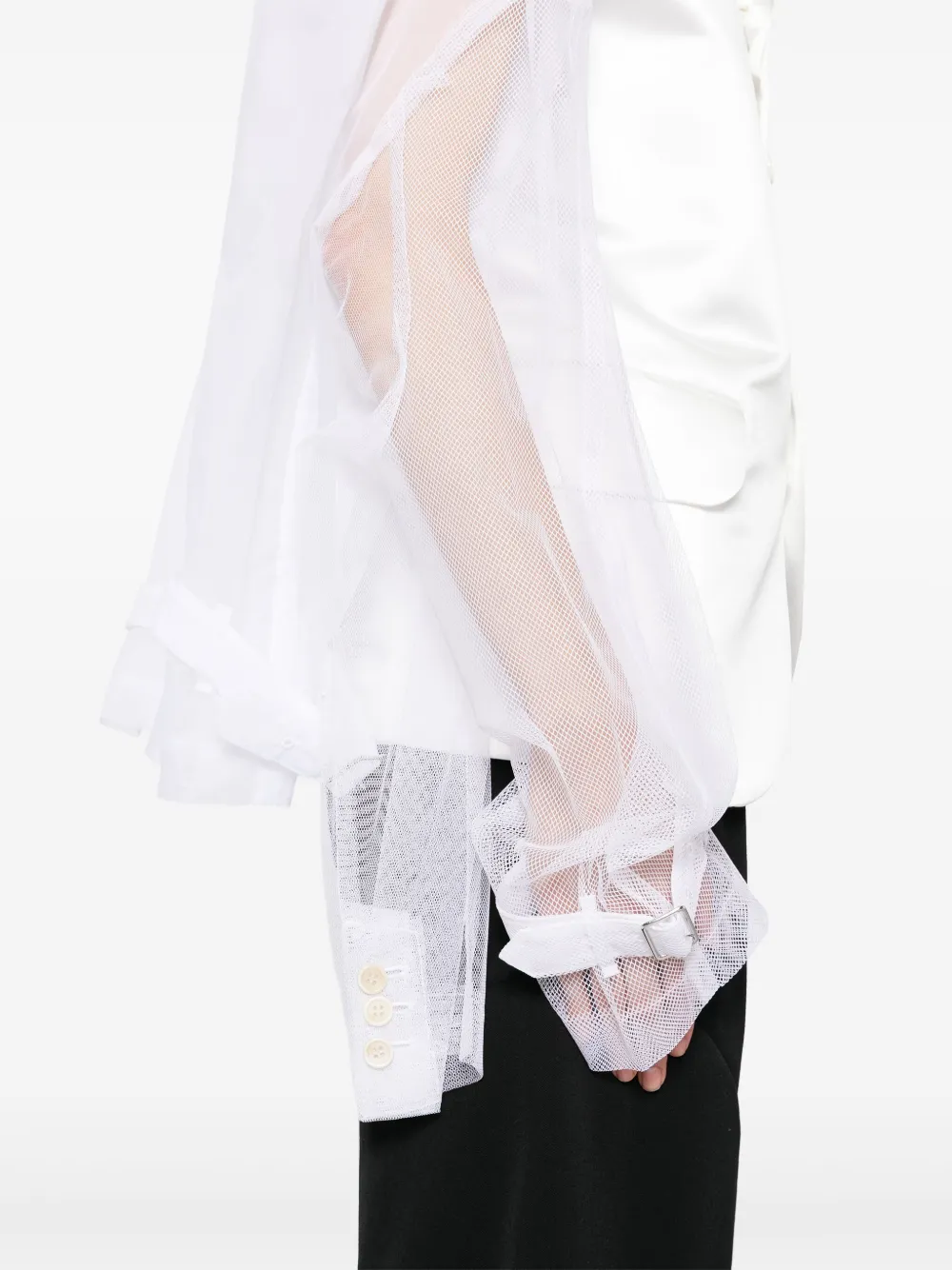 COMME DES GARÇONS TULLE-INSERTS BLAZER