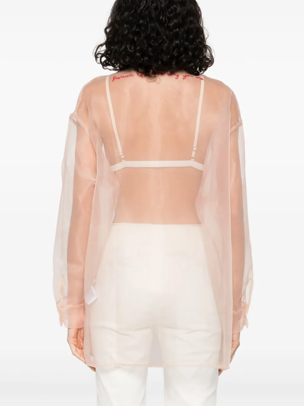 Fiorucci Semi-doorzichtig blouse Beige
