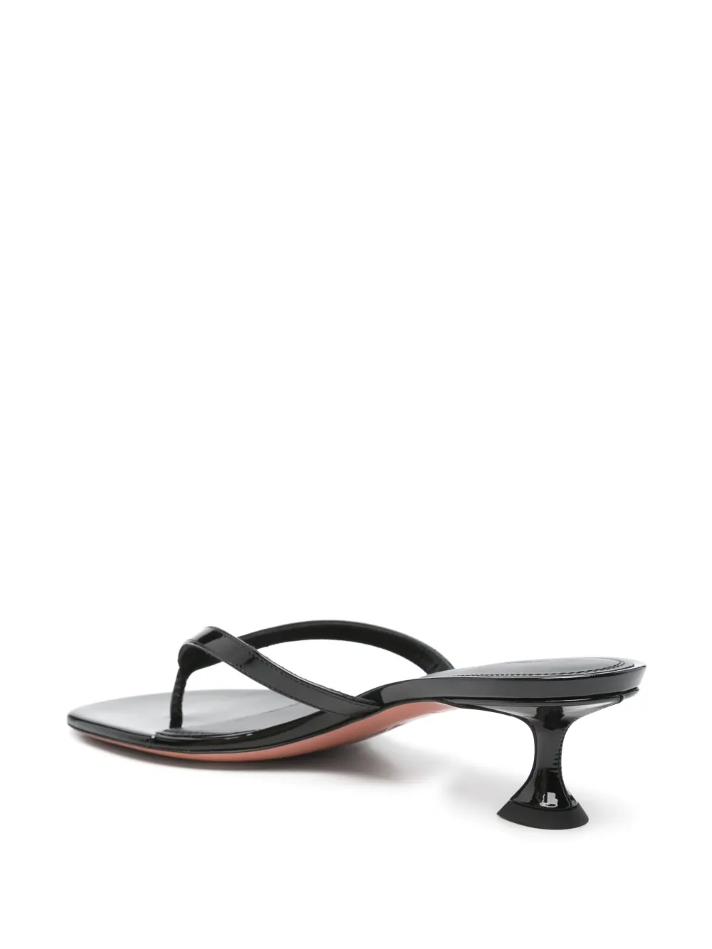 Amina Muaddi Juliette 45 Patent Leather Thong Sandals In Black