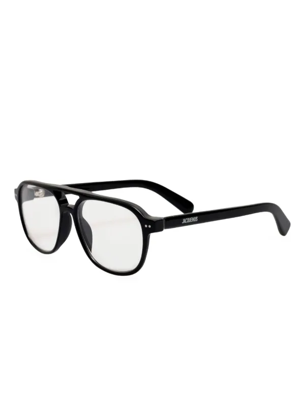 Jacquemus pilot-frame Glasses | Black | FARFETCH