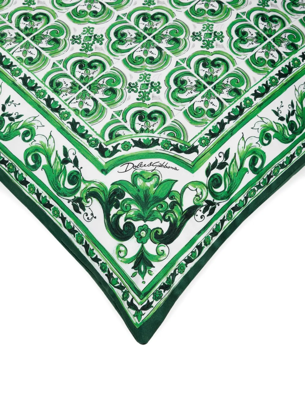  Dolce & Gabbana Coussin à Imprimé Mediterraneo (45 Cm X 45 Cm) - Vert 