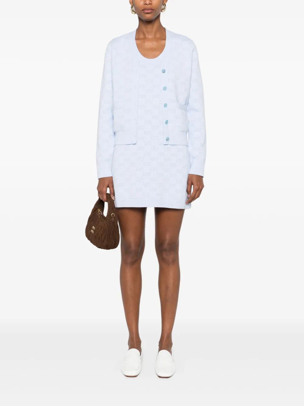 Gucci Mini-jurk met monogram-logo - Blauw