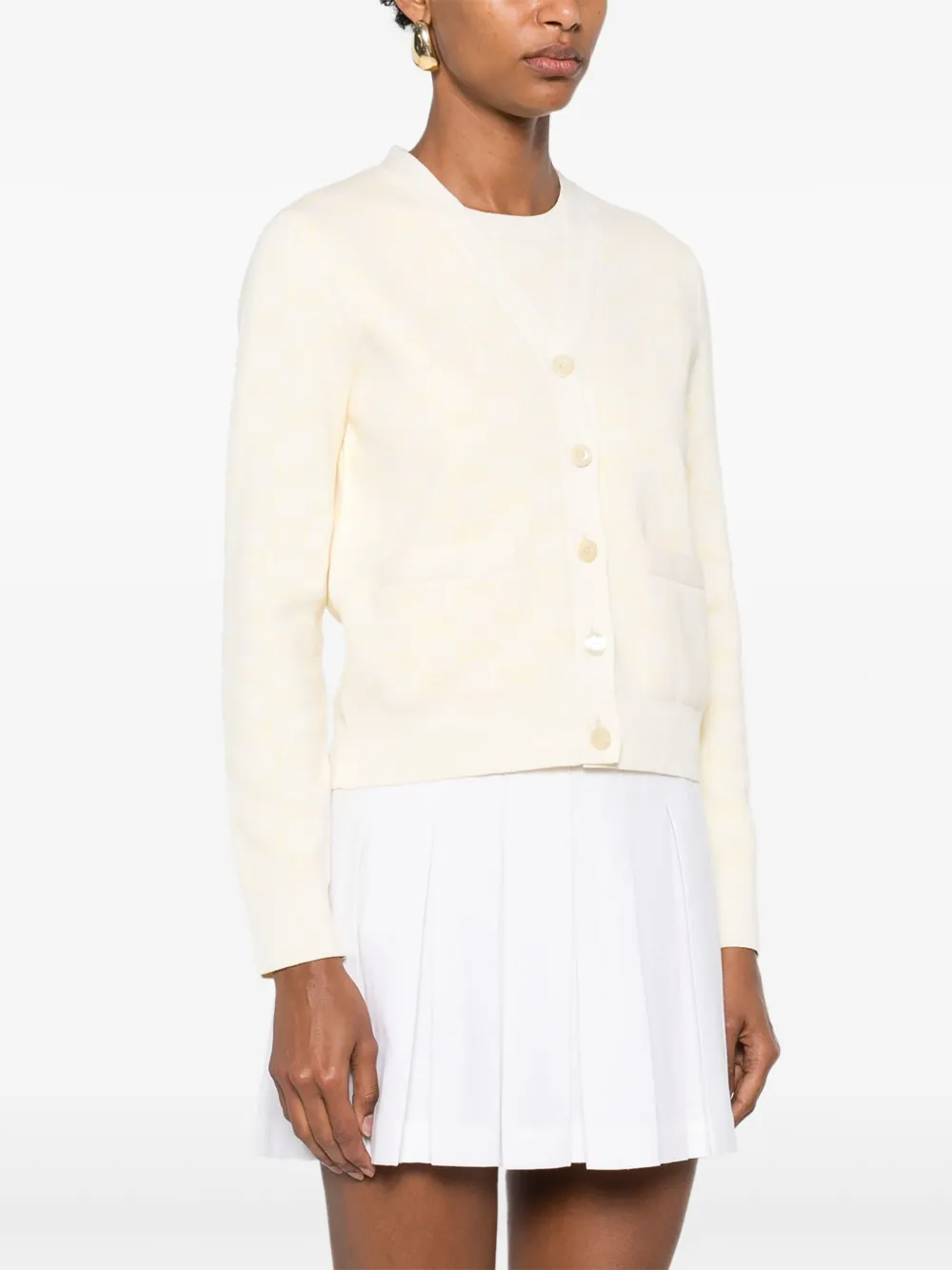 Shop Gucci Gg-jacquard Cardigan