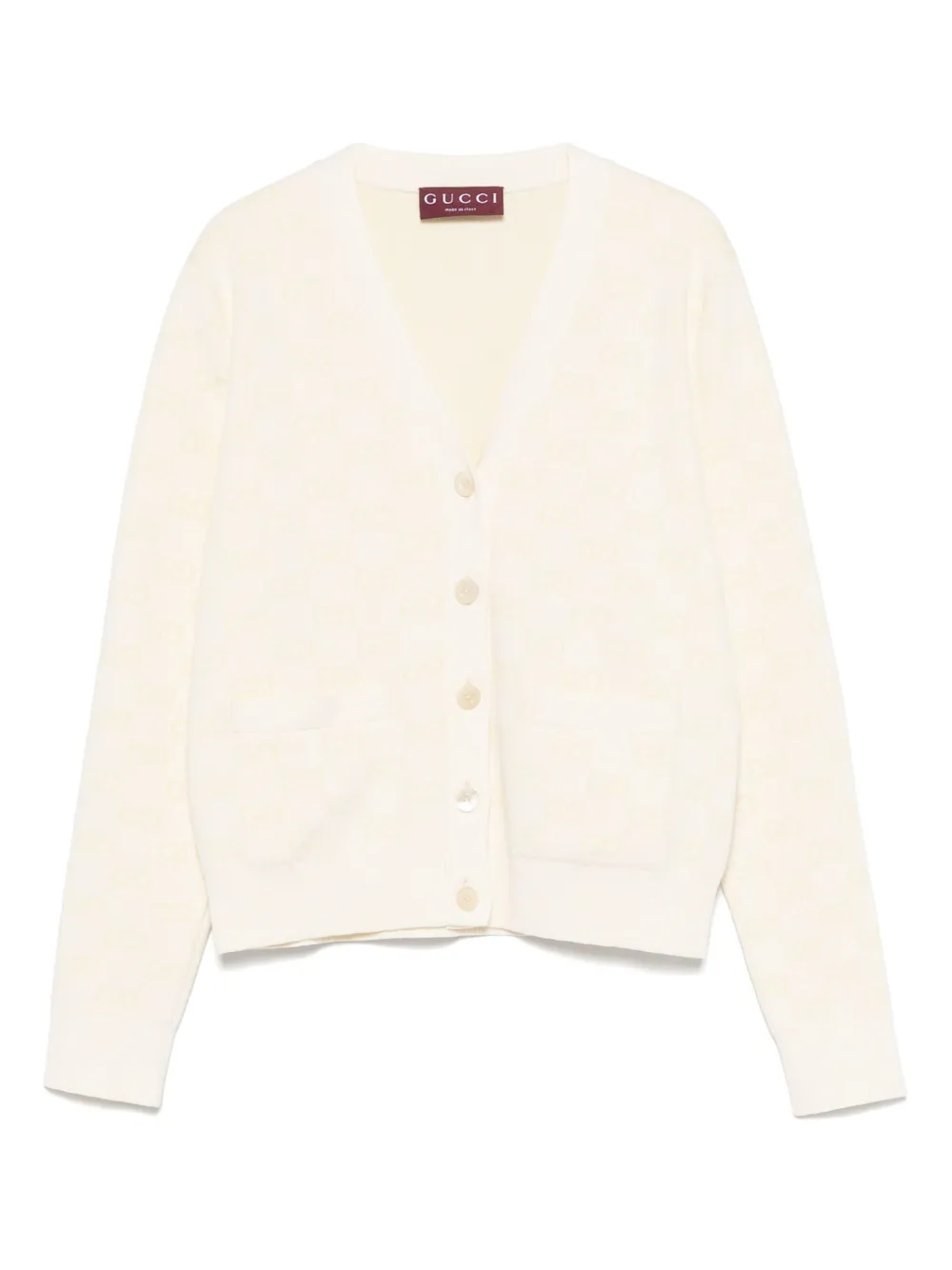 Shop Gucci Gg-jacquard Cardigan