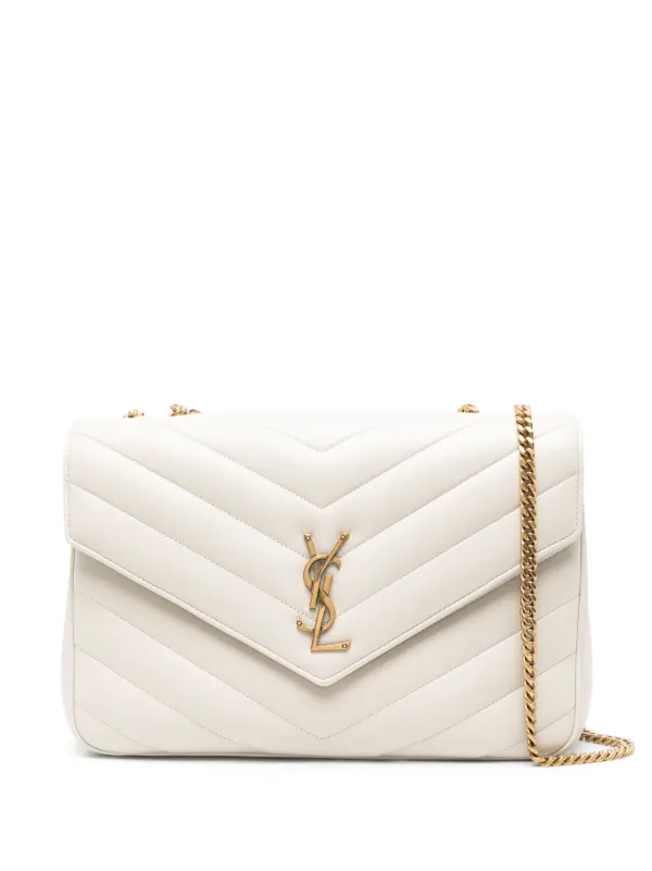 Saint Laurent ルル レザーショルダーバッグ L | ニュートラル