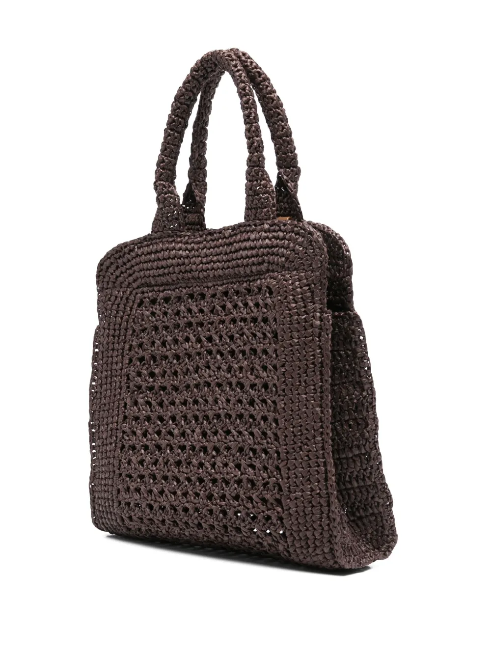 Miu Gehaakte shopper Bruin