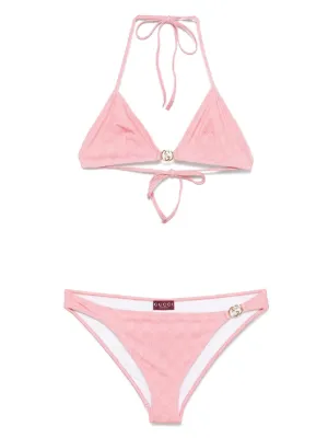 GUCCI グッチ レディース ホワイト プリント GG ビキニ 水着 GUCCI（グッチ）の「グッチ GUCCI セクシー ビキニ レディース