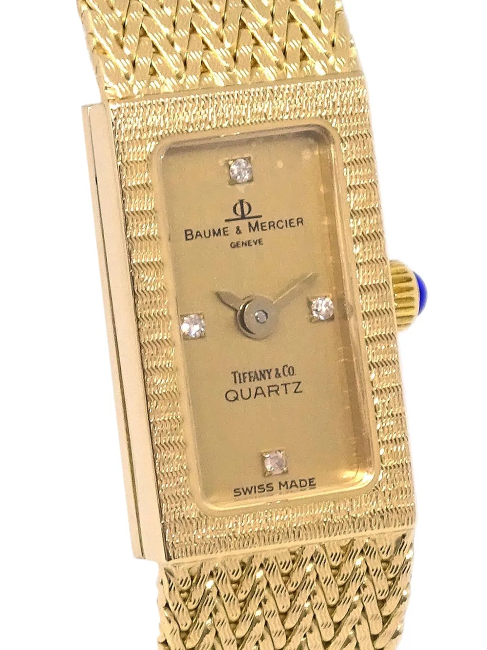 Baume & Mercier reloj con cara rectangular de 11mm en colaboración con Tiffany & Co. 1980-1990 | Image 2