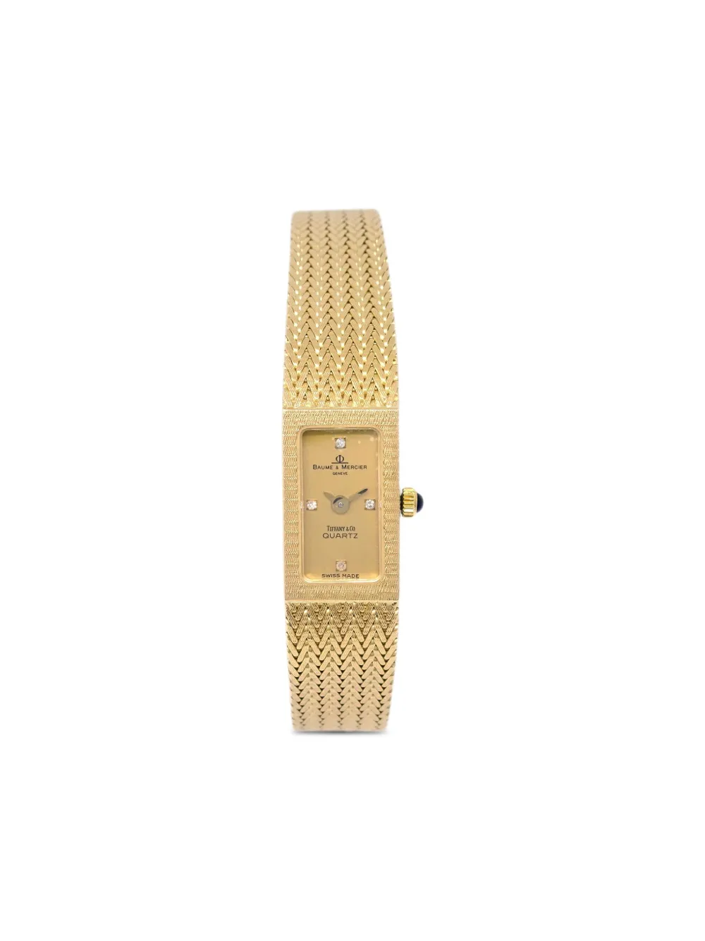Baume & Mercier reloj con cara rectangular de 11mm en colaboración con Tiffany & Co. 1980-1990 | Image 1