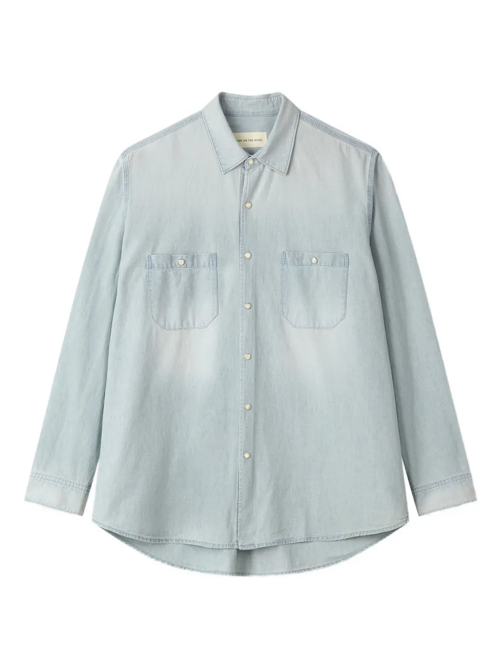 Man On The Boon. chambray shirt | Blue | Image 1